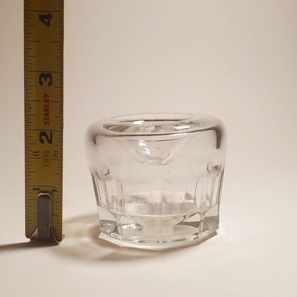 1900s Clear Glass Ink Well Desk Accessory Vintage Antique EUC - Picture 11 of 12